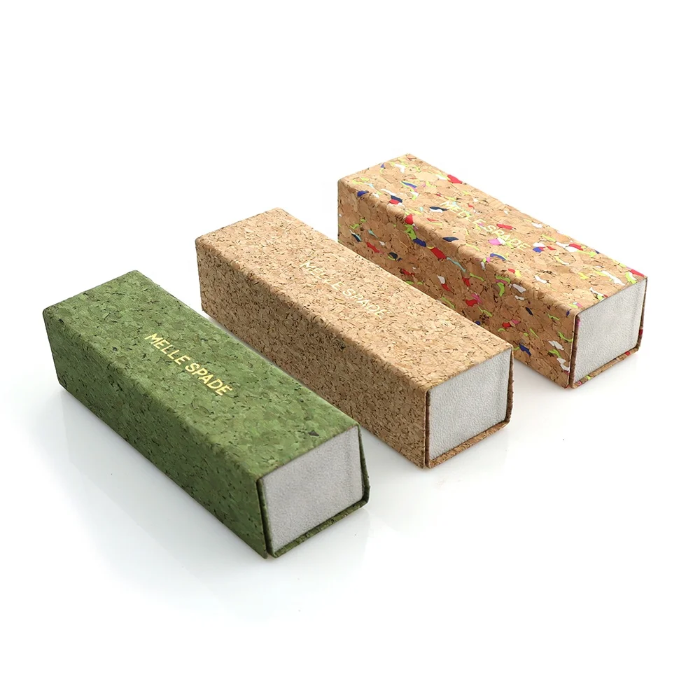 Eco Friendly Natural Cork Oak Eyewear Accessories Foldable Sunglasses Holder Branded Eye Glasses Storage Eyeglass Case