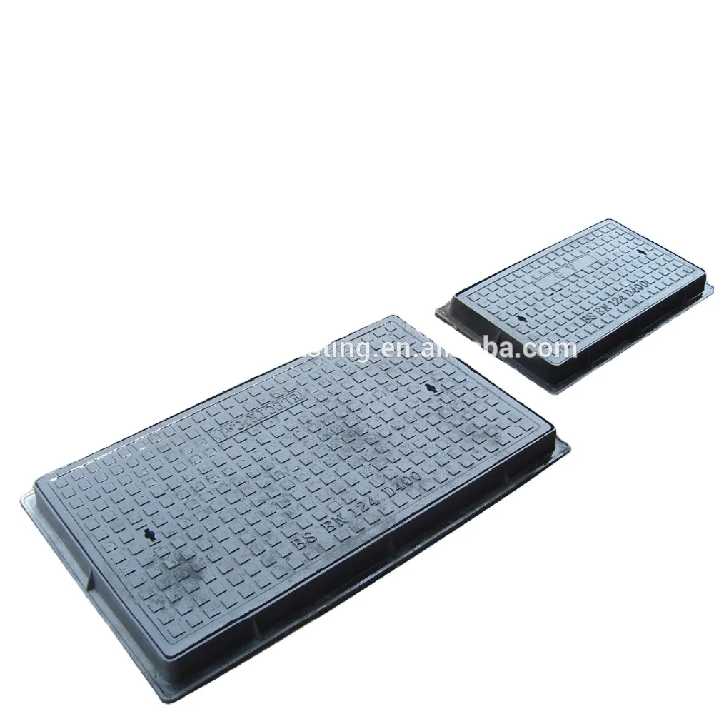 Ductile iron B125 D400 dia600mm round sewerage rectangular manhole cover