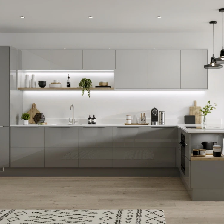 The LED light source cabinet is inlaid with a light bar hand sweep induction control switch to adjust brightness