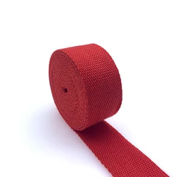 Wholesale colorful polyester cotton webbing 2cm 2.5cm 32mm 3.8cm 5cm solid color canvas webbing for bag strap