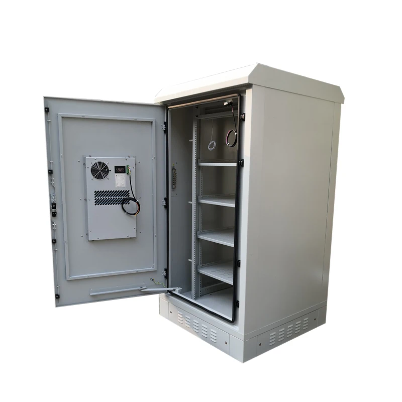 waterproof outdoor equipment telecom UPS lithium battery enclosure charging 19 inch rack cabinet