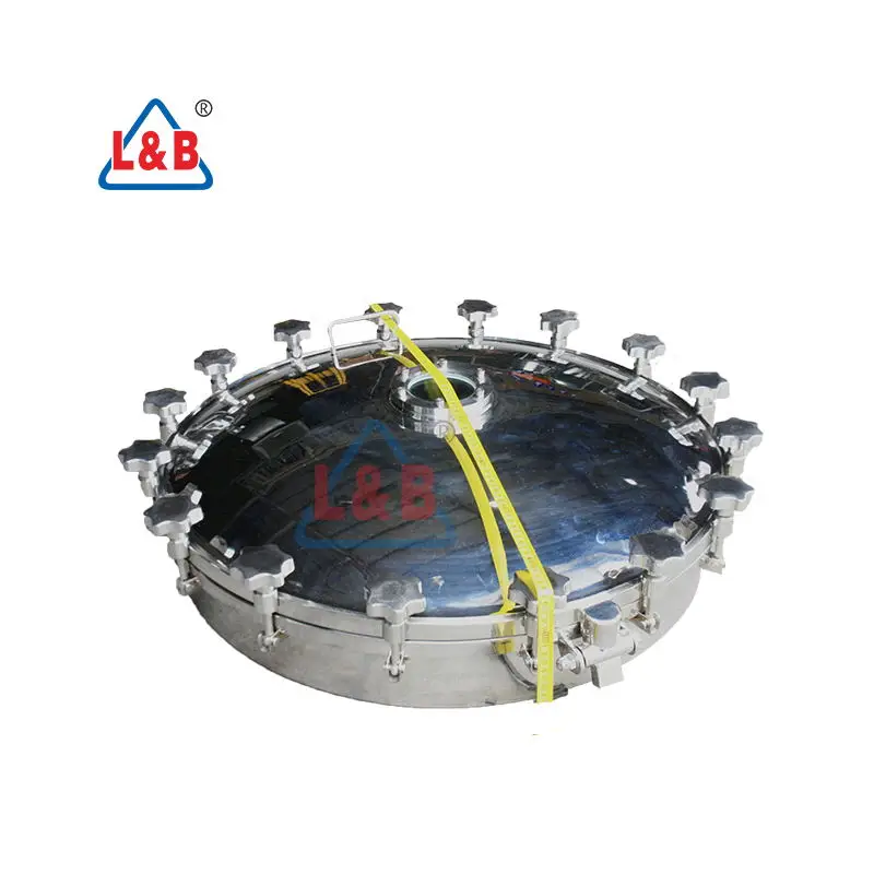 customized pressure or non-pressure industrial tank manhole/man-way, Steel circular, square, elliptic type Hatch with handles