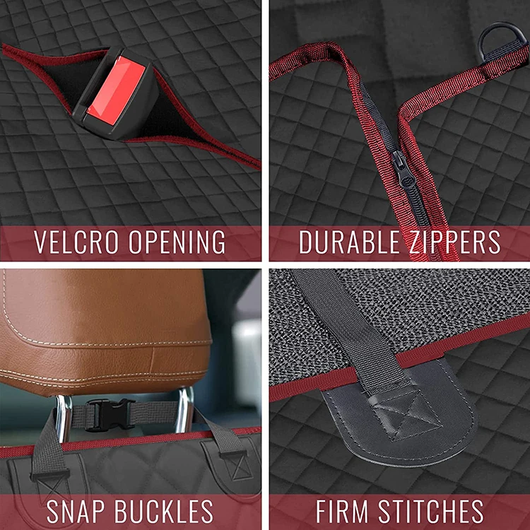 Waterproof Quilted Backseat Dog Hammock Protector dog seat Pet Car Seat Cover funda para perros coche For Suv