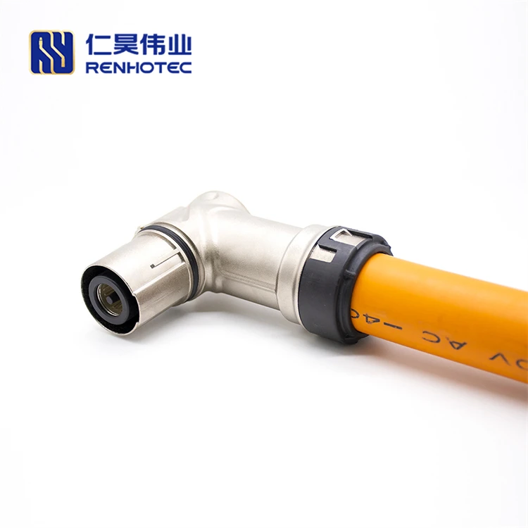 1 Pos Rear Fastened Straight Plug Male Hv Bayonet Battery Ev Automobile Hvil Connector High Voltage Interlock Connector