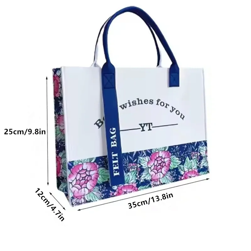 Felt Women Bag Storage Bags Customized Felt Shopping Tote Bag