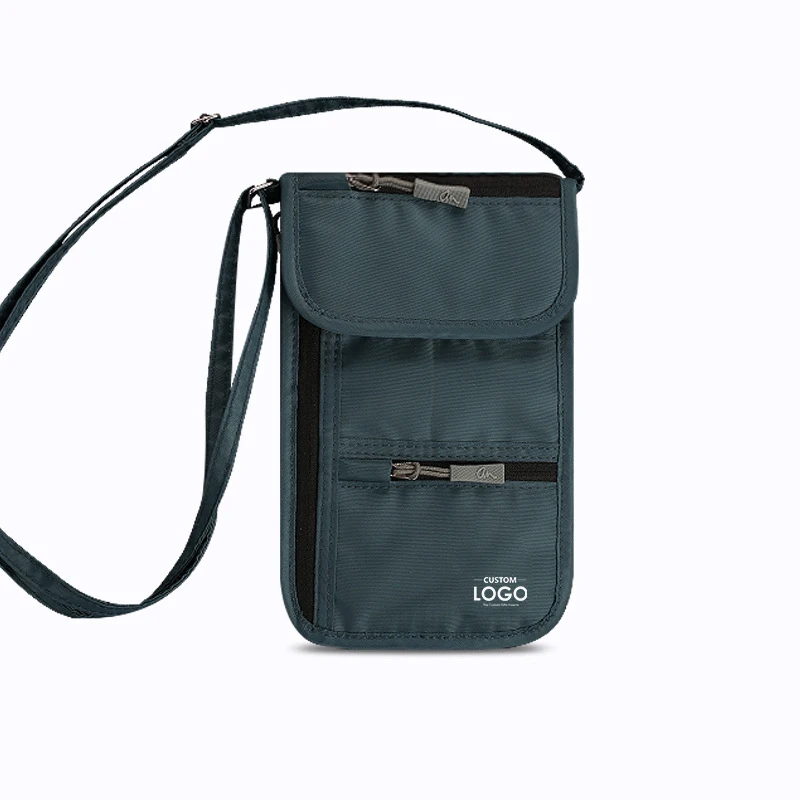 Portable Adjustable Strap RFID Passport Holder Multifunctional Durable Waterproof Travel Neck Wallet Certificate Bags