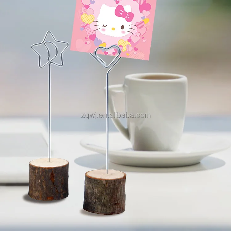 Custom Wooden Eco-friendly Card Stand Rustic Photo Holder Banquet Stand Table Number Holder for Wedding Party Table Decor