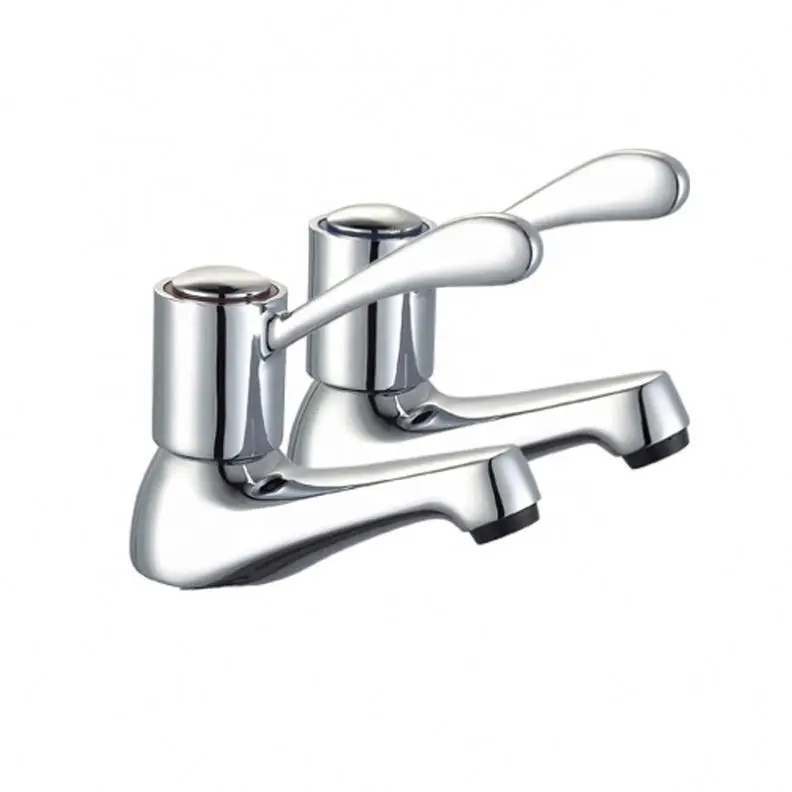 Керамический дисковый головной убор с поворотом на 1/4 градусов, популярная в Великобритании, низкая горловина, краны для ванны, 3/4 пара горячих и холодных, сделано в Китае, одобрено WRAS