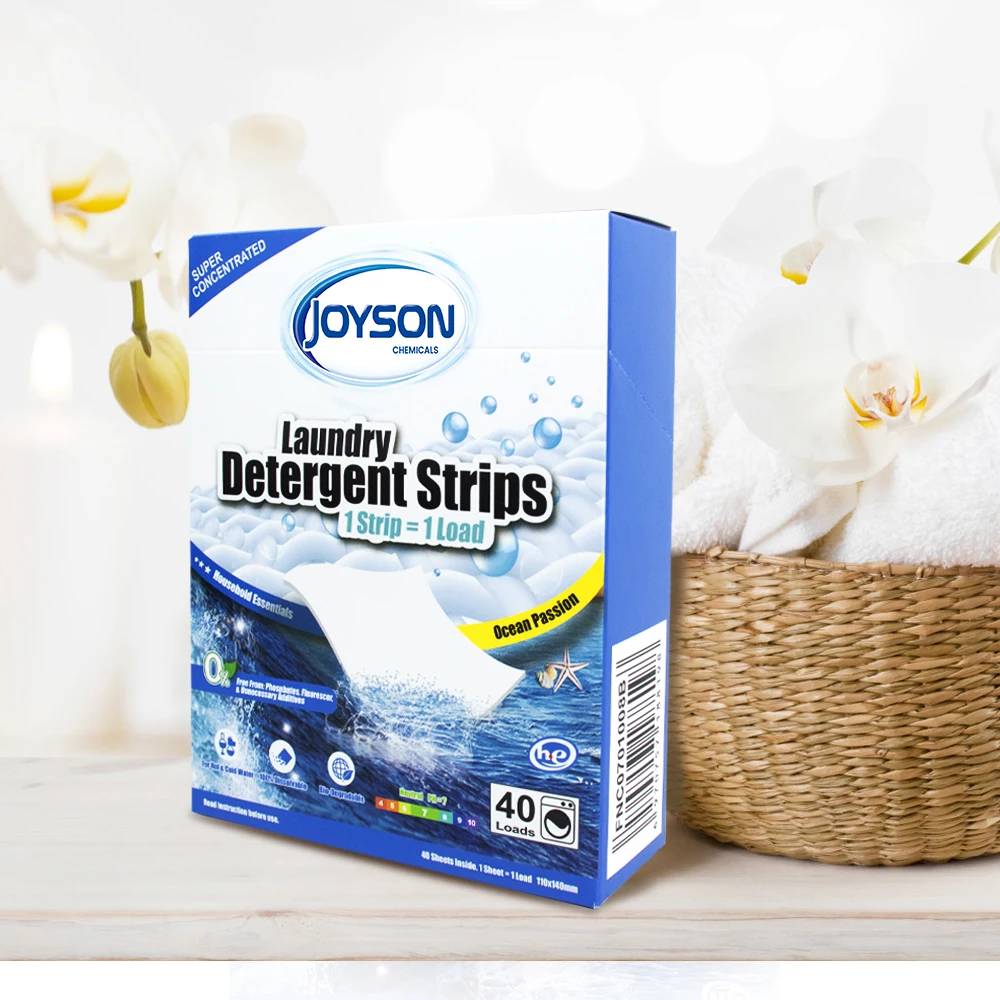 Eco-friendly lightweight laundry strips Mild Formula Clothes Cleaner Soap fresh scent Laundry Detergent Sheets