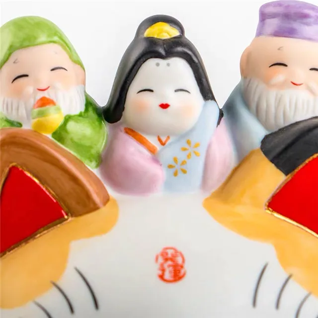 Japanese traditional Lucky Cat decoration Fukusuke ornaments