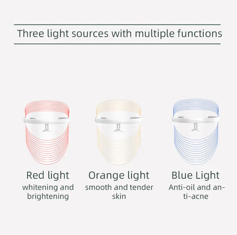OEM USB Wireless Beauty Led Face Mask Home Use Anti