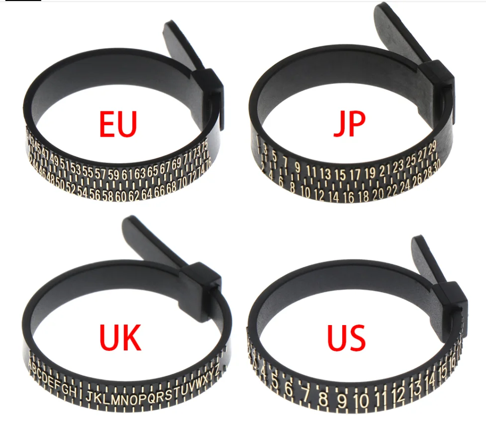 US UK Standard Reusable Measurements White Ringsizer Ring Sizer Kr