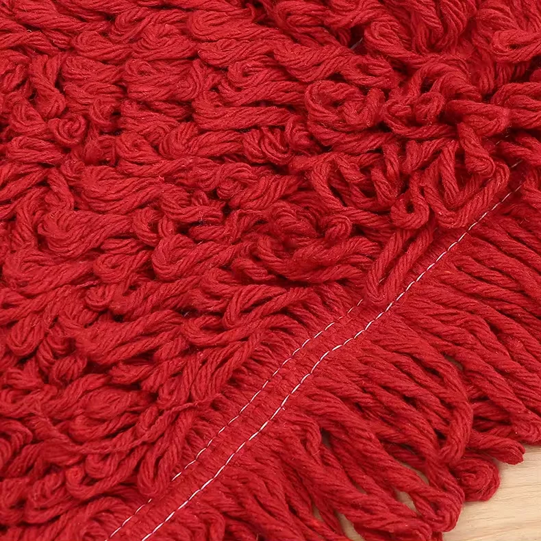 High Quality Red Oil Flat Mop Replacement Cloth Customizable Hot Sale in Korea Refill for Cotton Yarn Tube Mop Head