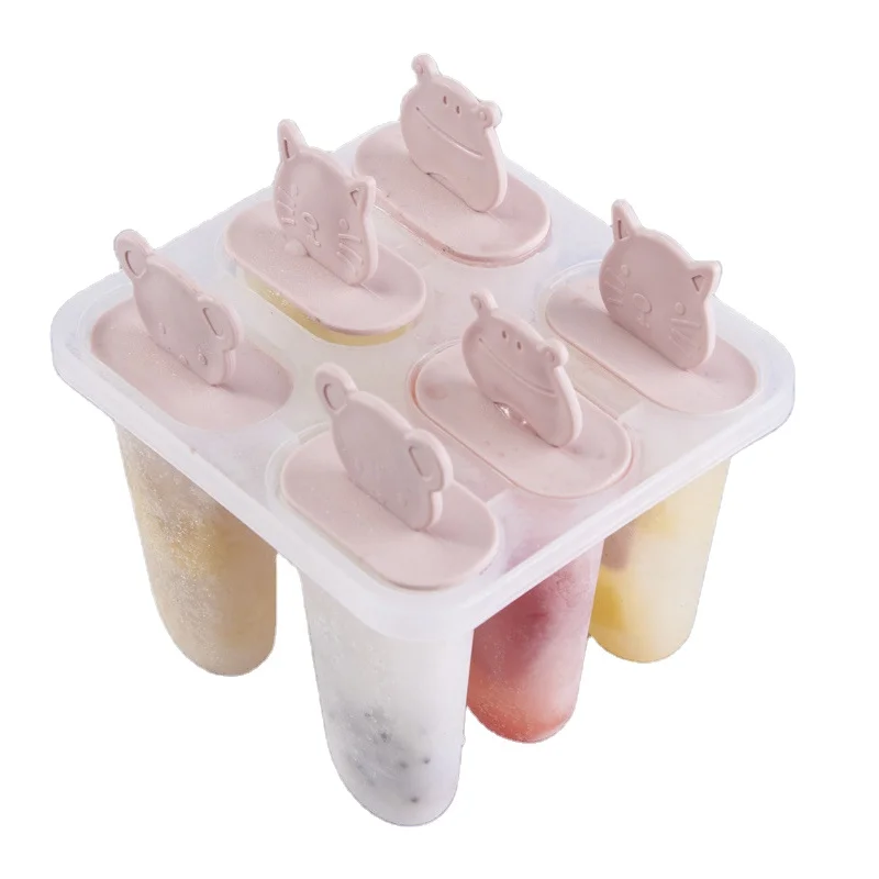 6pcs Summer Cool Fashion Mold Design Customized Bear Pattern Plastic Ice Mold