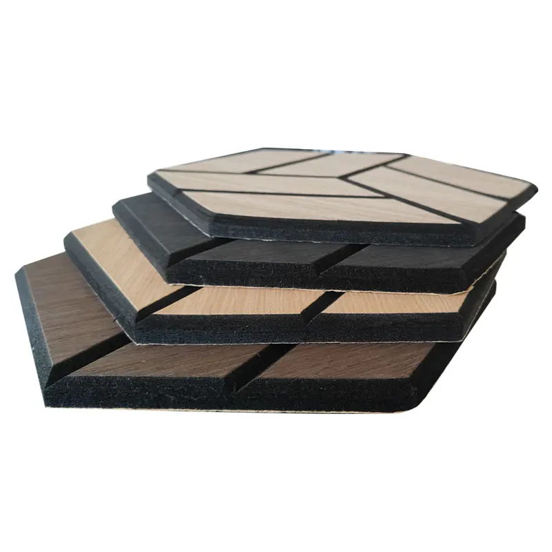 Modern Design Hexagon  Polyester Acoustic Panels for Living Room Bedroom Hotel