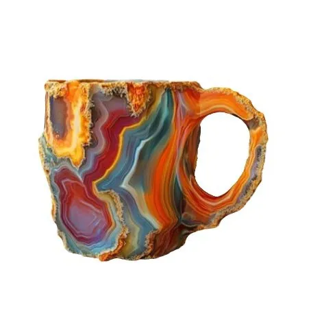 Modern Style  Coffee Mugs with Straw Cute Cross-Border PC Mineral Crystal Design for Gift Giveaways