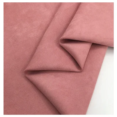 100% polyester 4 way stretch fake fur suede fabric for garment