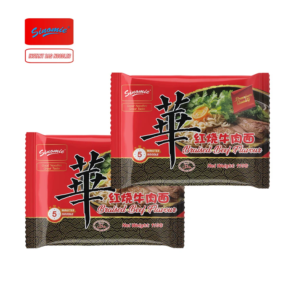 Chinese Noodles Factory SINOMIE Brand Braised Beef Flavor Master Kong Instant Noodles