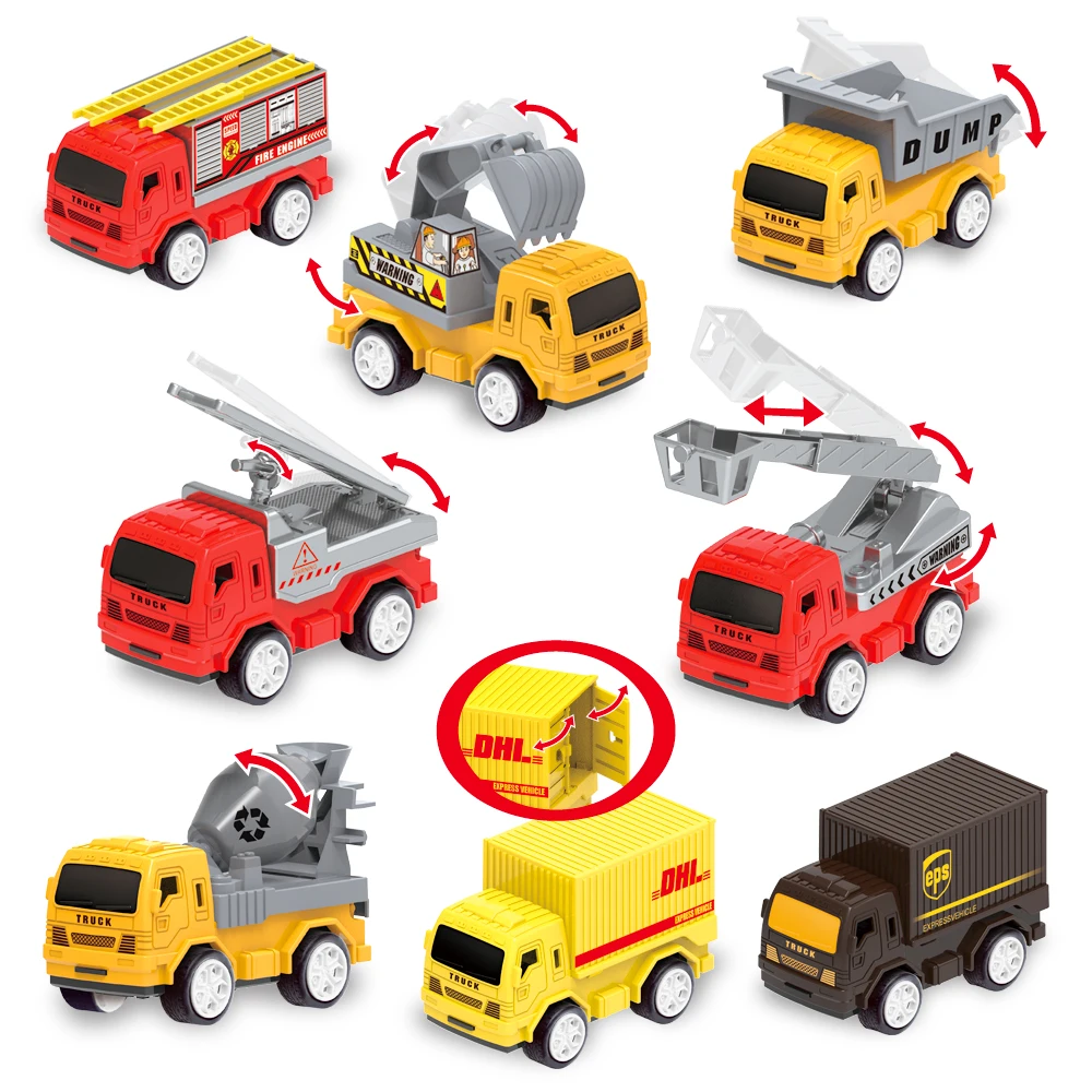 Мини пожарная машина грузовик доставка Грузовик строительный автомобиль игровой набор с малышом игра Карта города инженерный