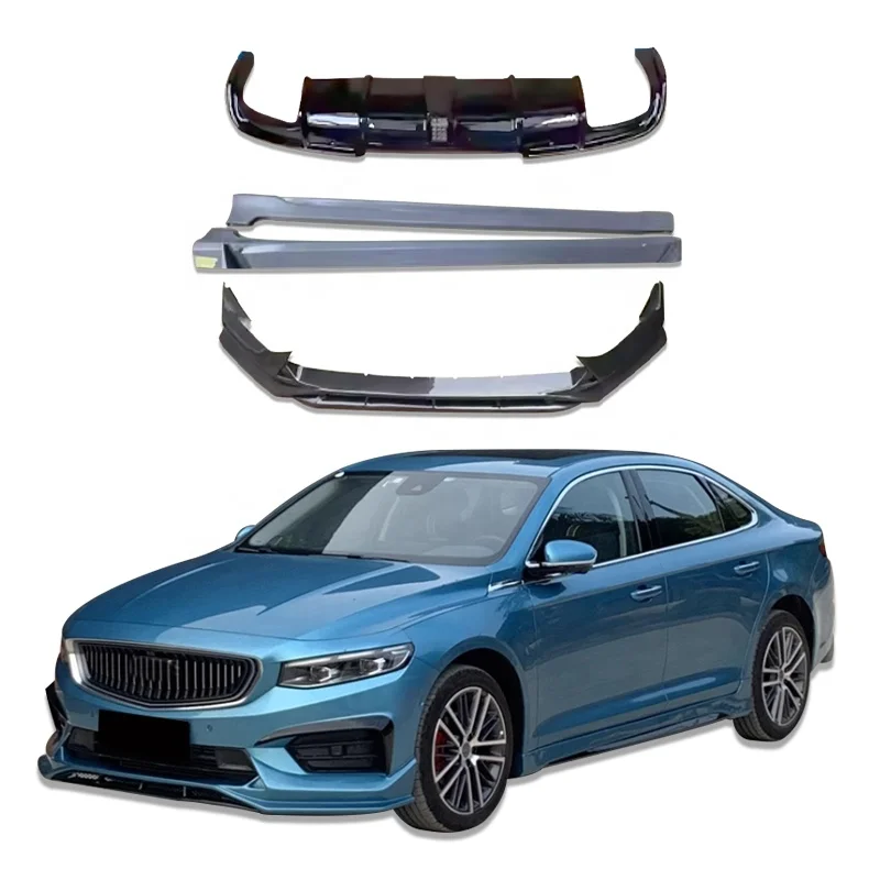 Car Body Kit For Geely Preface Xingrui 2021-2023 Front Lip Rear Lip Side Skirts For Preface  Bumper Lip ABS Material no color