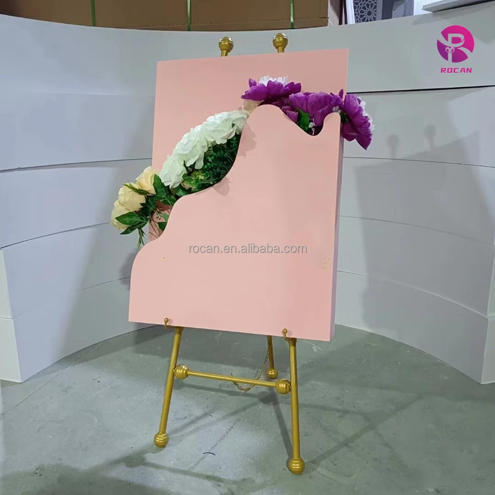Welcome Sign Wedding Party Flower Board Box Stand Decorations for Reception