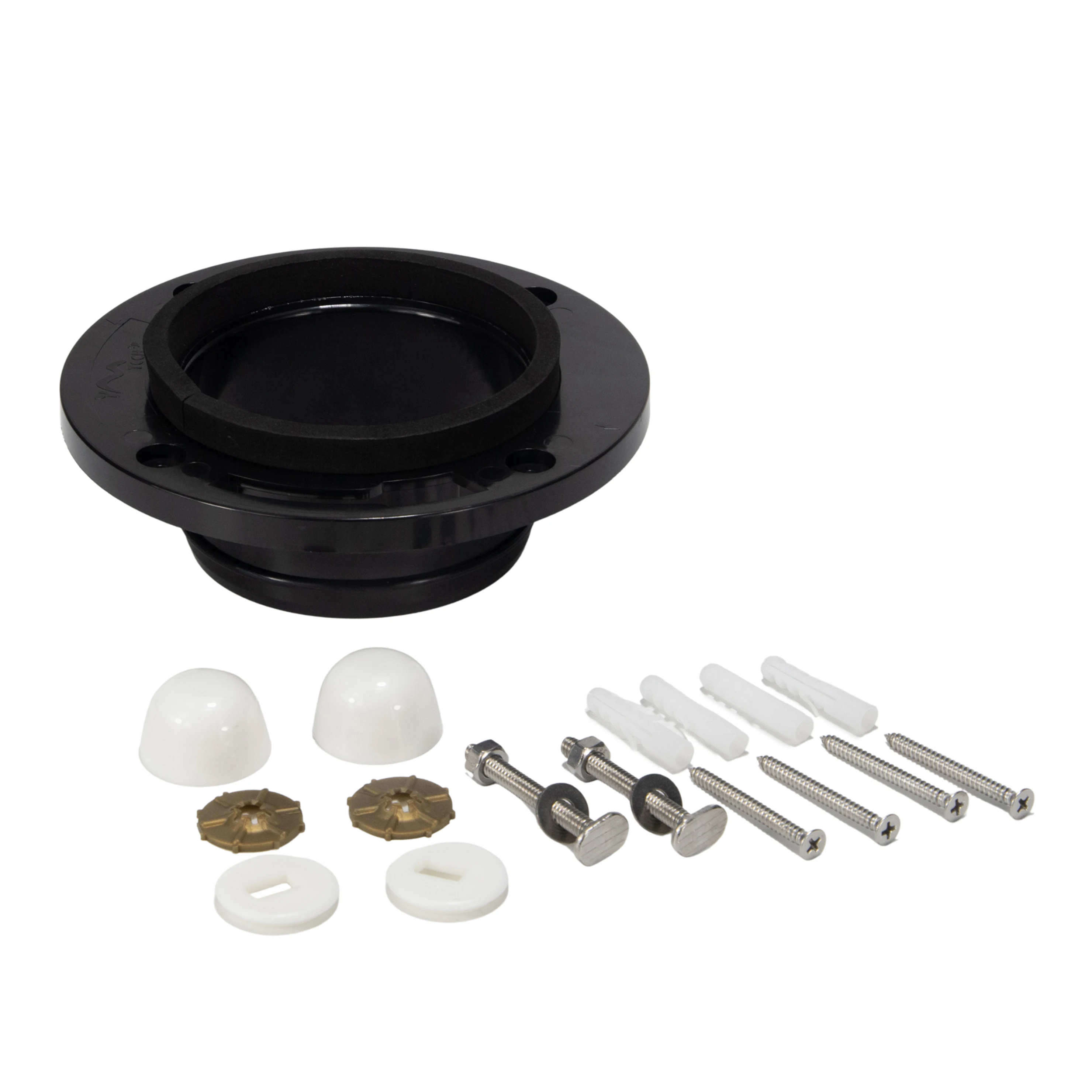 Universal Plastic Toilet Flange 4 inch Toilet Bowl Seal Gasket Flange Bolt Kits Bathroom Accessories Plastic Flanges For Toilet