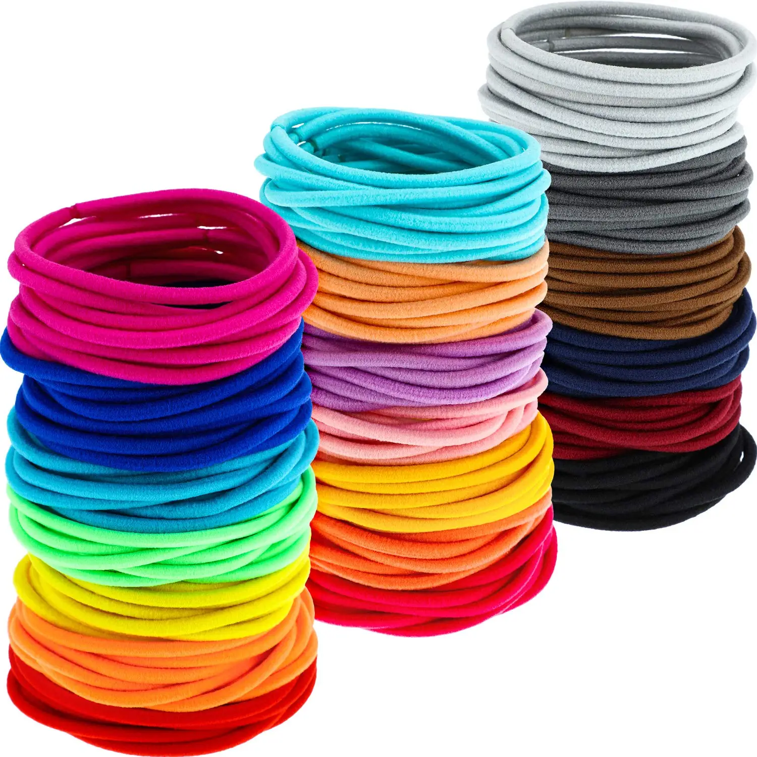 BSCI Audited Factory Wholesale Fashion Women Girls Basic Hair Accessories Thin Elastic Hair Ties Hair Elastic Band