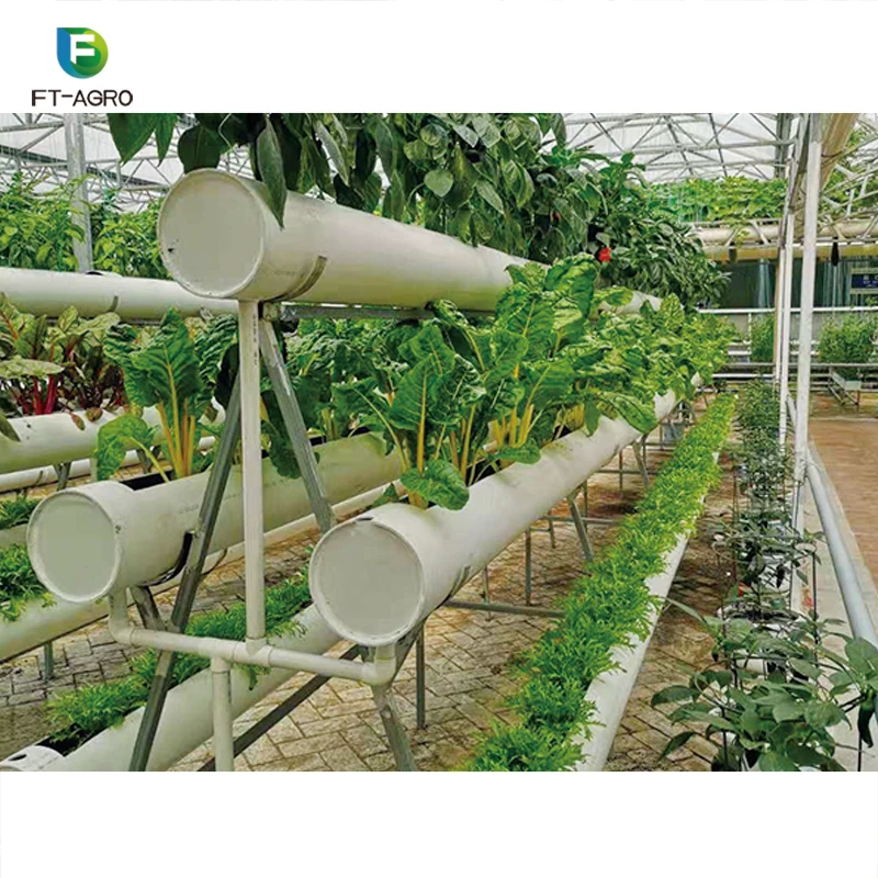 Hydroponic System Vertical Growing Systems PVC Tube For Lettuce And Strawberry