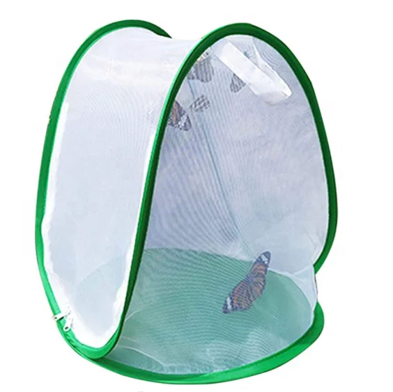 
YL ICollapsible Insect Butterfly Habitat Cage Large Collapsible Habitat PopUp Open Butterfly Mesh Net Cage,12.99x14.57inch Mesh 