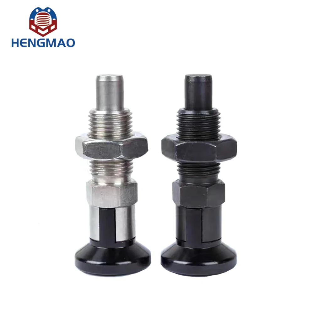 HM347 High Quality Black Plastic Head Stainless Steel Body Self Locking M10 Indexing Plunger