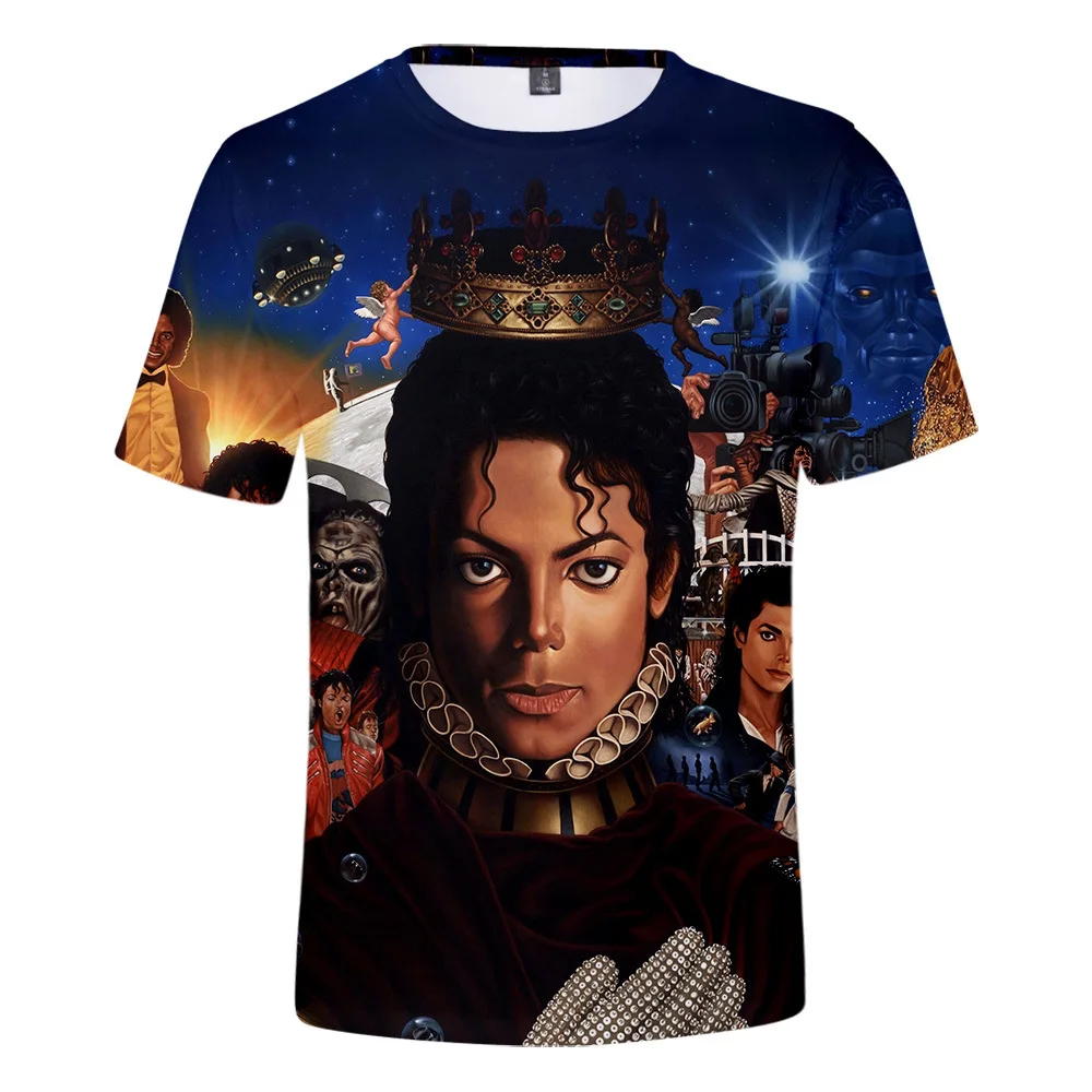 Wholesale TIE DYED  Michael Jackson Streetwear 3D Print 100% cotton unisex T Shirt