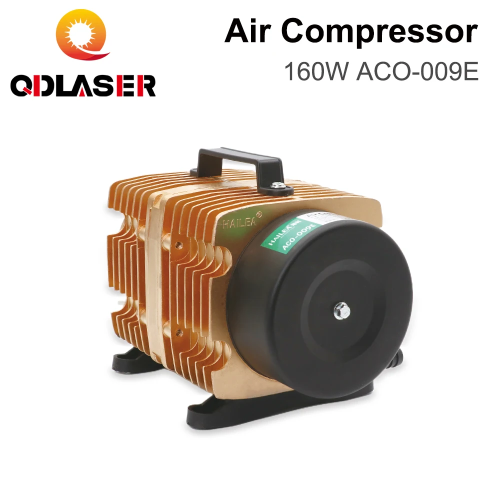 QDLASER Air Compressor 160W ACO-009E Electrical Magnetic Air Pump 110/220V 50/60HZ for CO2 Laser Engraving Cutting Machine