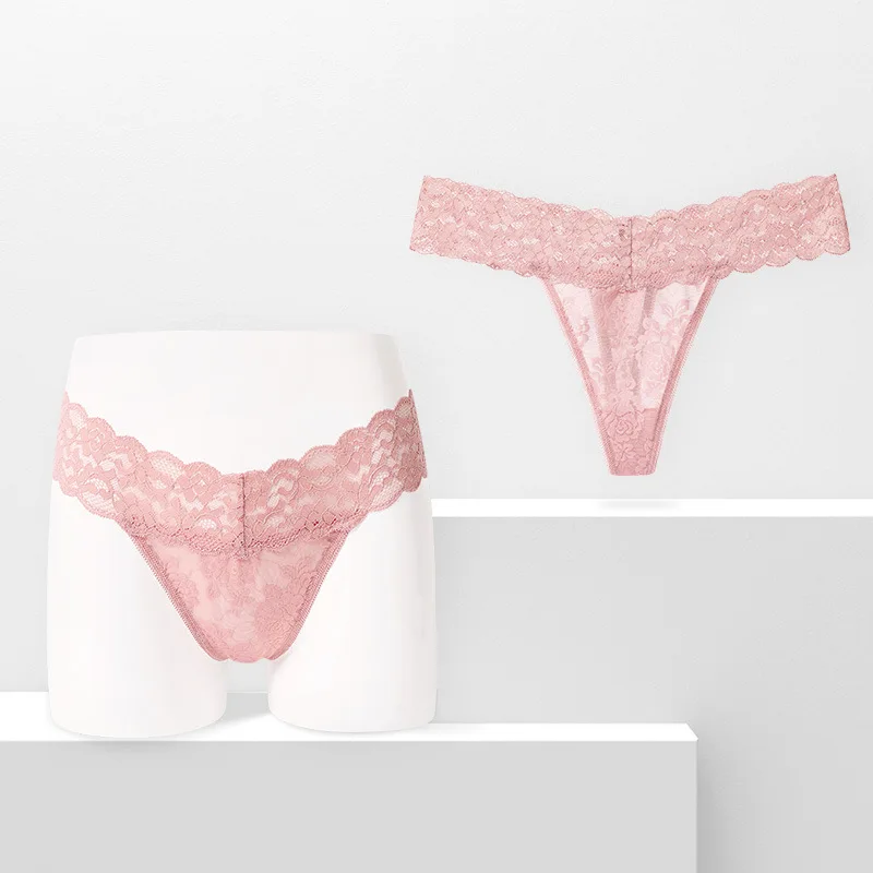 More Sexy Than U Every Pants Hot Sexy Women Lace Secret See Through Pink Sweet Color Invisible Thong