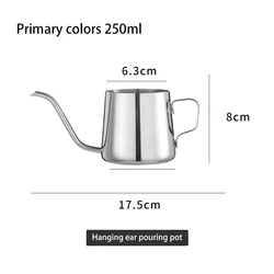 350ml 600ml Stainless Steel Handle Drip Coffee Pot with Long Gooseneck Spout Pour Over Coffee Kettle