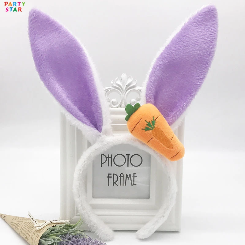 Plush Rabbit Ears Radish Christmas Polyester Girls Cartoon Hair Accessories Headband