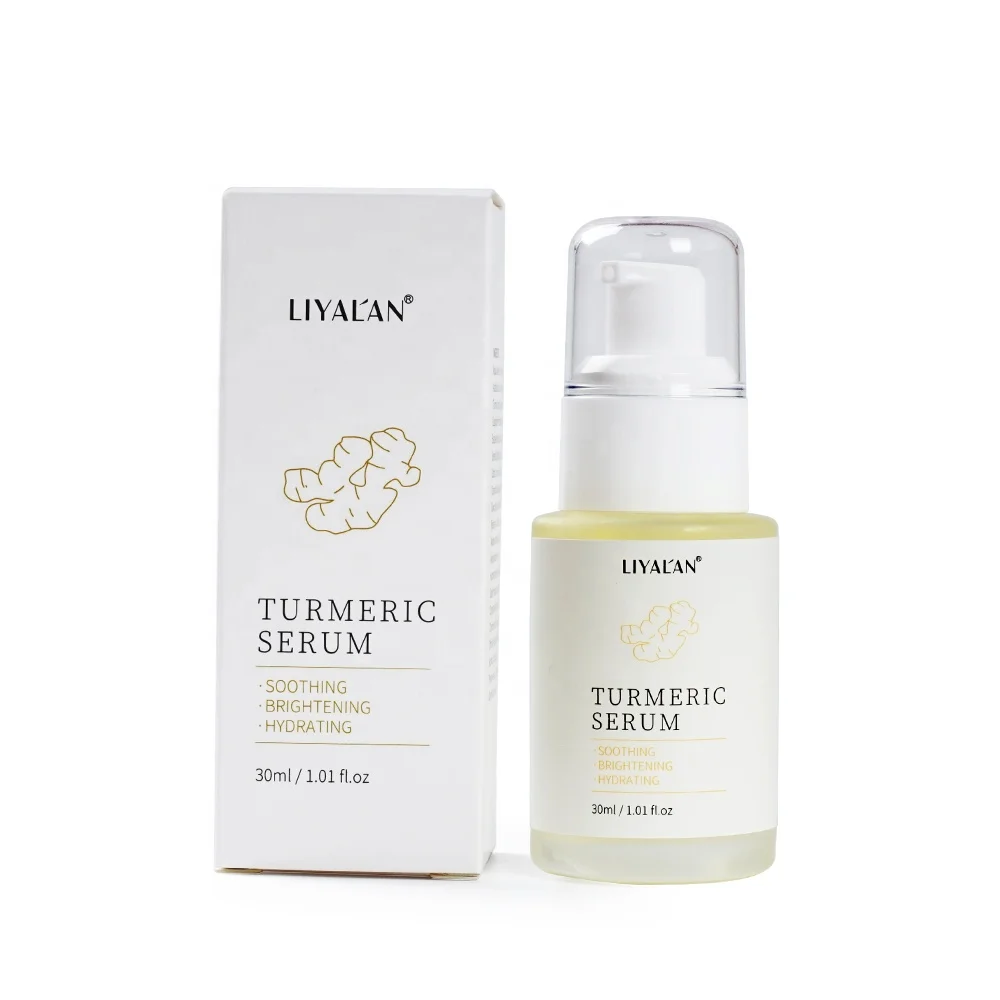 OEM Vegan Tumeric Extract Serum Anti Acne Skin Lightening Reducing Dark Spots Turmeric Face Serum
