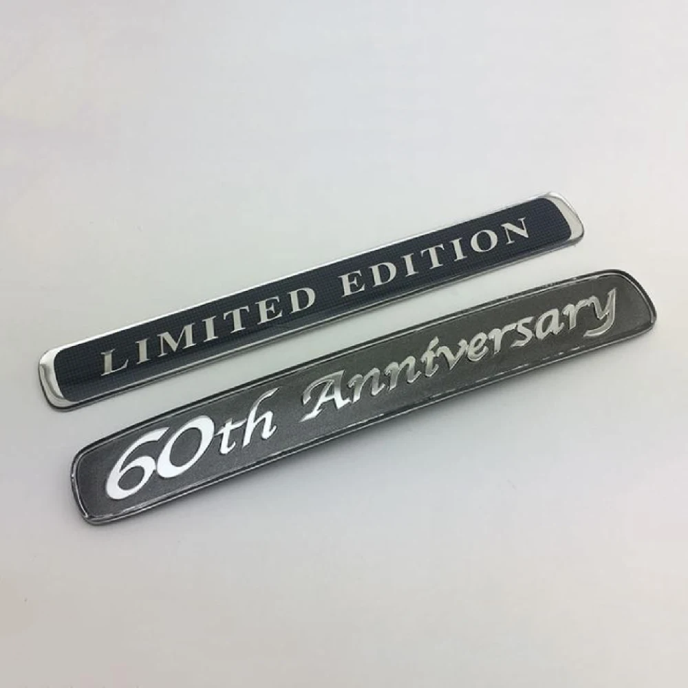 2pcs Silver Side Emblem 60th Anniversary For Land Cruiser 200  FJ200 LC200 Accessories