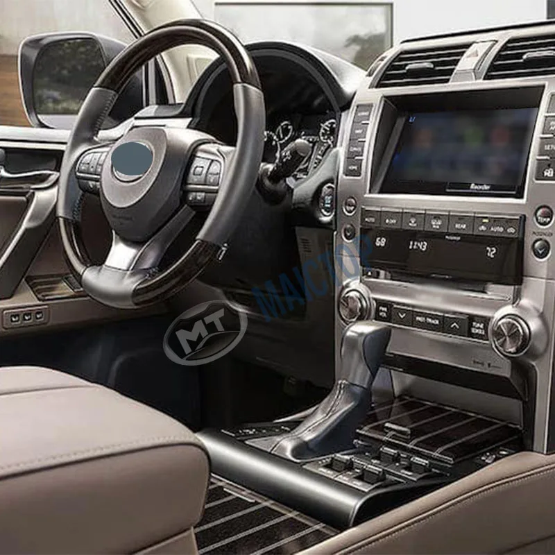 Maictop Car Accessories Interior Kit Silver Black Handle Head Gear Shift Knob For GX 460 Gx460 Gx470