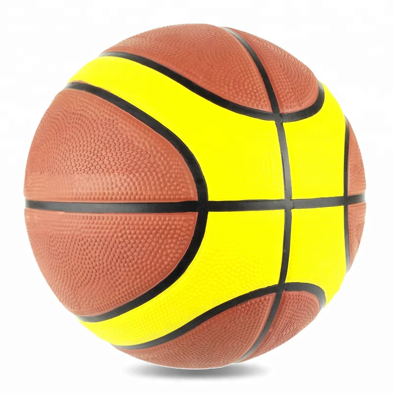 Factory Wholesale Customized Logo 12 Panel Cheap Inflatable Rubber Basketball Ball