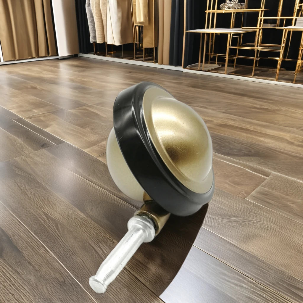 Home Office and Hotel Furniture Casters Zinc Alloy Brass Swivel Wheel for Chairs for Bathroom Exterior and Supermarket Use