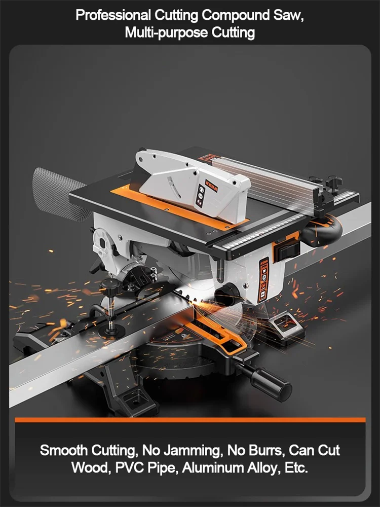 New Design Compound Electric Miter Saw Industrial Precision Circular Sliding Mitre Saw rotary round Electric Tools
