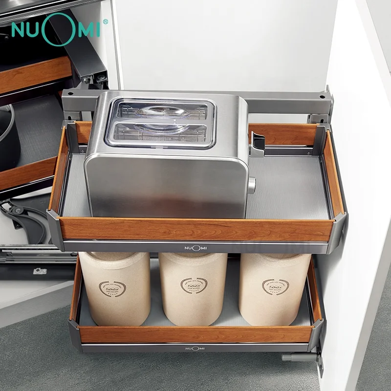 Укрепления Mirage серии для фруктов и овощей, предназначенная для выдвижных ящиков-out для хранения Magic угловая корзина для кухни