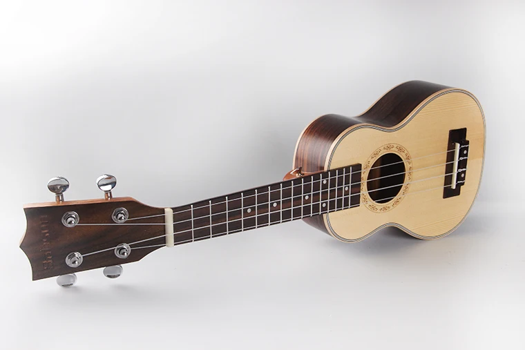 2022 Hot Sale Guitar Ukulele OEM 21inch Solid Spruce Top With Rosewood Back Ukulele Wholesale