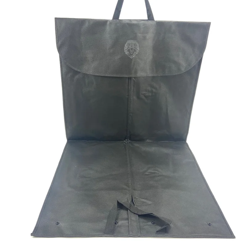 
Wholesale black dustproof hanger coat foldable suit cover storage garment bag 