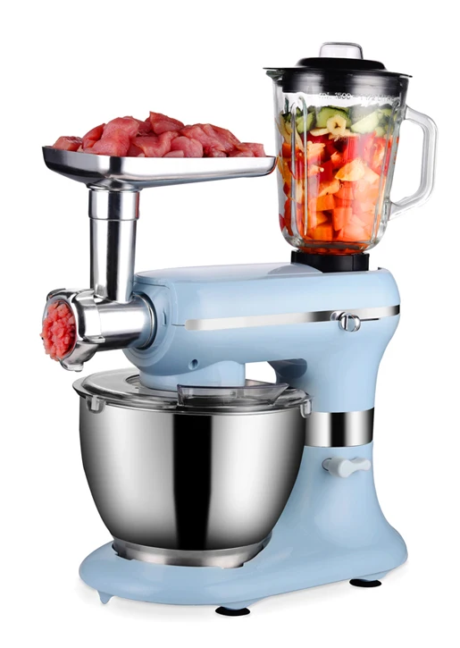 
powerful 3 in 1 stand mixer 1200W with variable speed control and 5L bowl food mixers kitchen appliances electric 