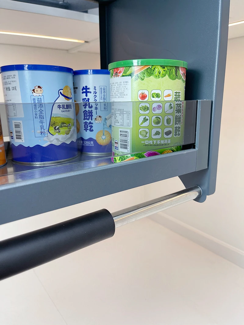 kitchen glass storage rack pull down cabinet lift system pantry organizer cabinet basket