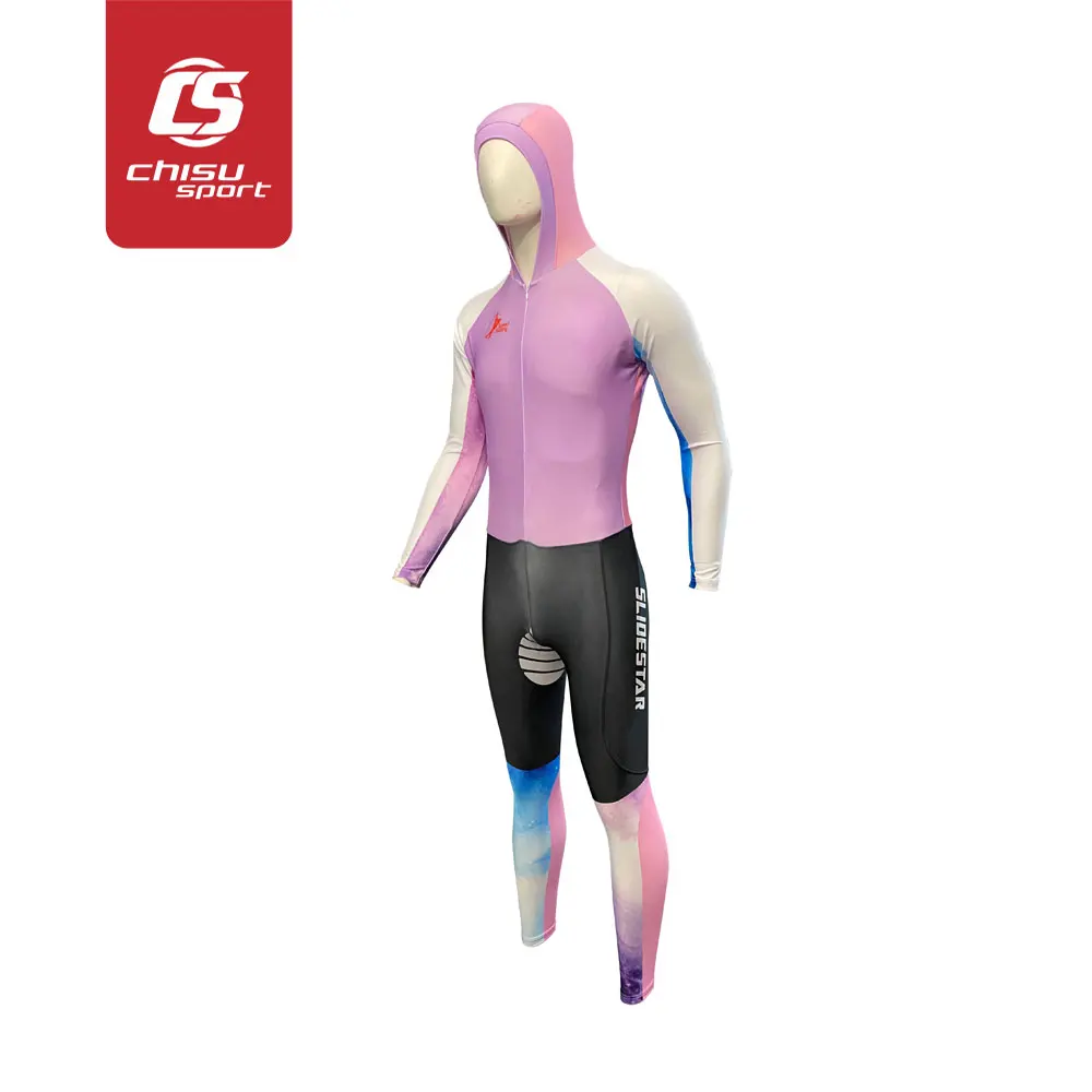 sublimation printing custom & oem long track speed skating skin suit racing suit Long Sleeved Alpine Ski Wear