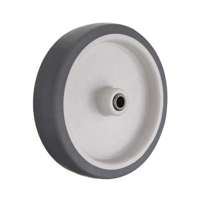 Hot sale TPR 3 inch wheel less noise solid thermoplastic rubber quiet castor wheel for medical appliance hard floor small caster