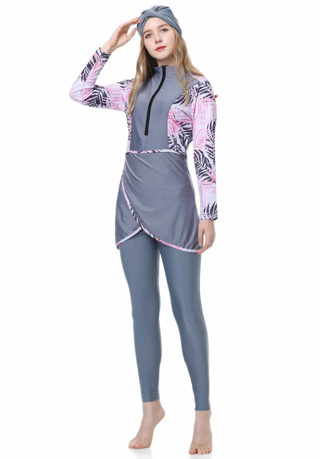 2022 Muslim swimwear New Spot Arab Hui Sunscreen Swimsuit Three piece Swimsuit