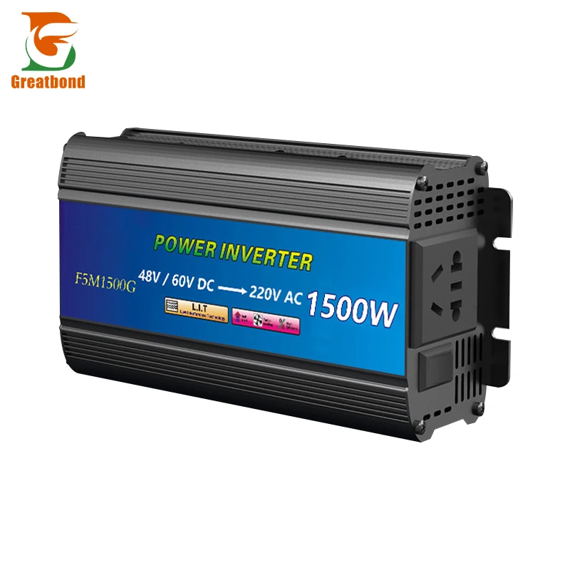 Portable Car Use Off Grid Modified Sine Wave Solar Inverter 1500Watt 48V 60V Dc To Ac 110V 220V For Sale